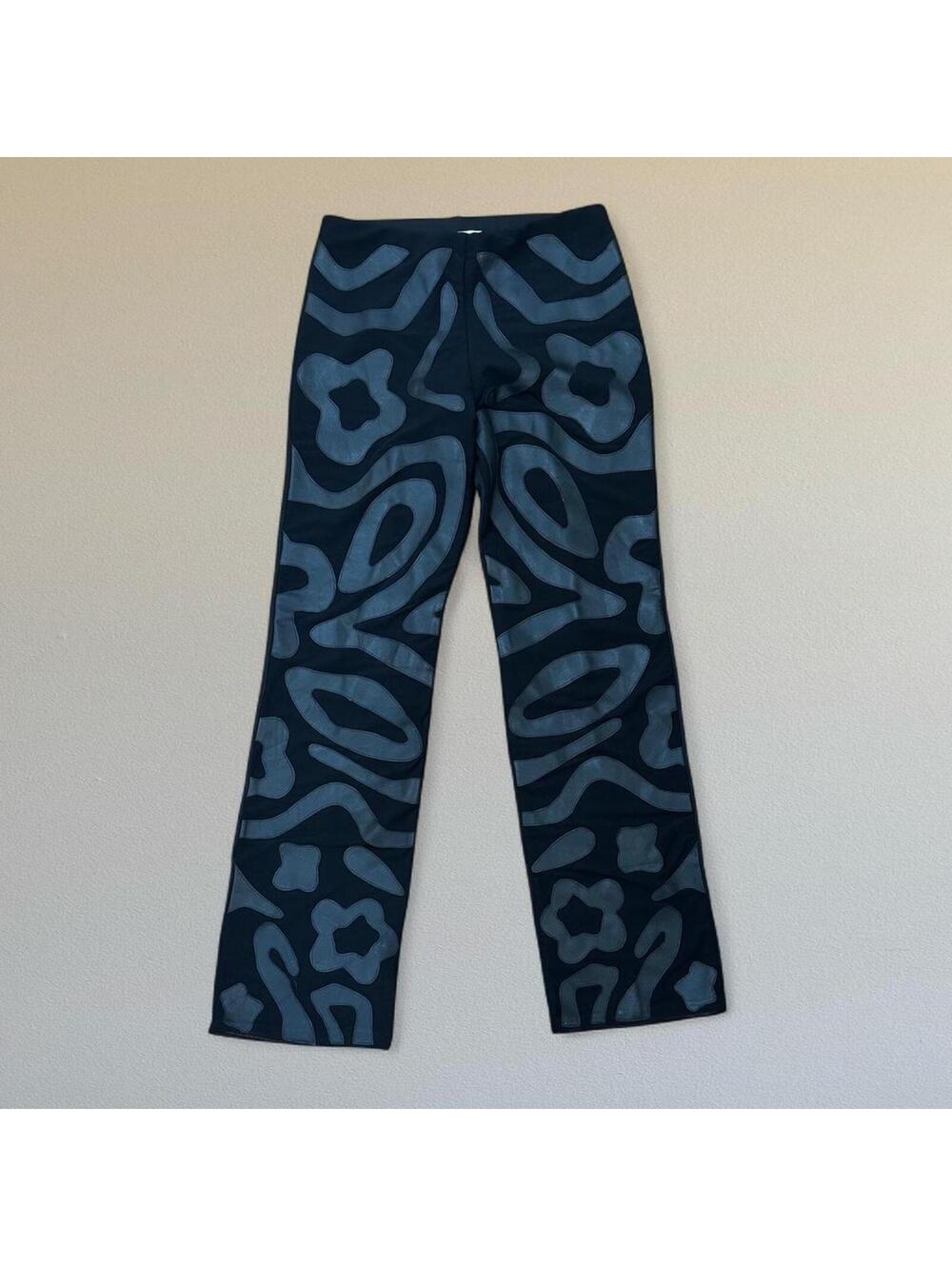 SOLD Y2K mesh and genuine leather pants from Sagaie Sz. L